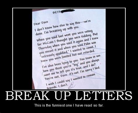 Break-up Letters | Break up letters, Breakup humor, Breakup