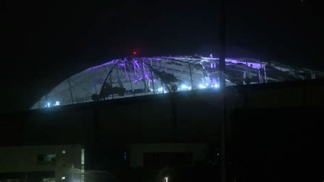 Video: Tropicana Field roof blown off by Hurricane Milton’s winds | CNN