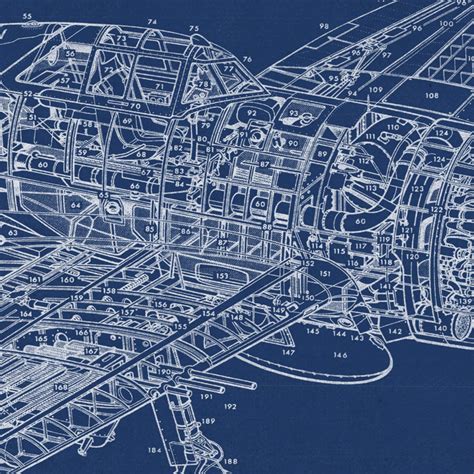 Republic P-47 Cutaway Blueprint Giclée 18x12 Art Print - Liberty Maniacs