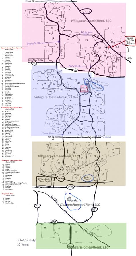 The Villages Golf Cart Paths - Maplets - The Villages Florida Map - Printable Maps