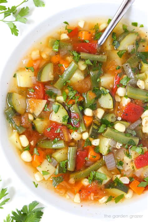 Garden Vegetable Soup (Easy + Vegan) - The Garden Grazer