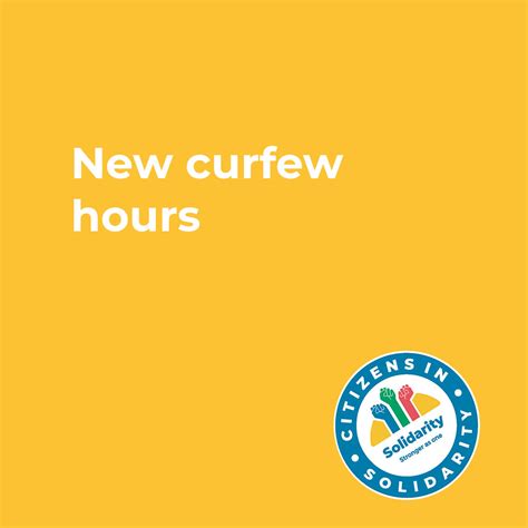 New curfew hours - Solidarity Fund