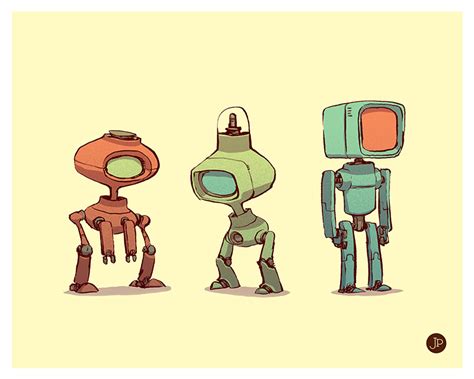 concept robots: Concept robot sketches by Jake Parker