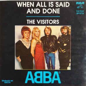 ABBA - When All Is Said And Done (1982, Vinyl) | Discogs