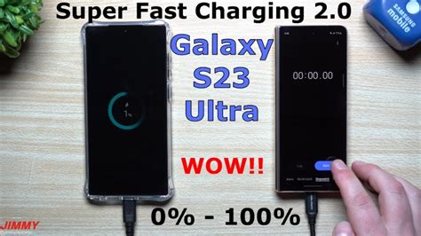 Galaxy S23 Ultra Super Fast Charging 2.0 (0%-100% Charging Test) - YouTube