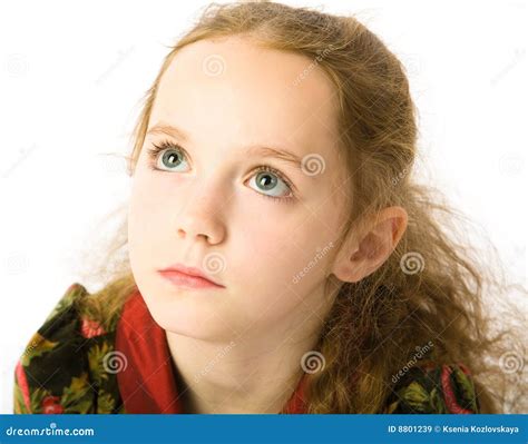 Sad little girl portrait stock image. Image of facial - 8801239