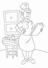 Nurse And Medical Record  Coloring Pages sketch template