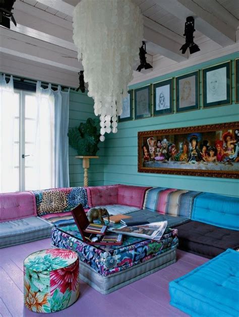 rustic bohemian sofa living room design ideas for you26 | Chic living ...