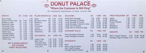 Online Menu of Donut Palace Restaurant, San Antonio, Texas, 78238 - Zmenu