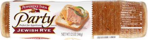 Pepperidge Farm Party Bread Jewish Rye Bread, 12 oz - Kroger