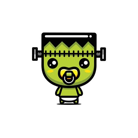 cute frankenstein vector cartoon design 3371594 Vector Art at Vecteezy