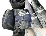 Chicago Map Necktie. Vintage City Map Print Tie