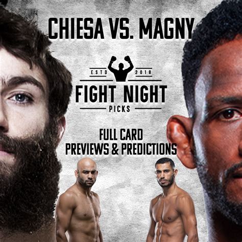 UFC Fight Night: Chiesa vs. Magny Full Card Preview - Fight Night Picks