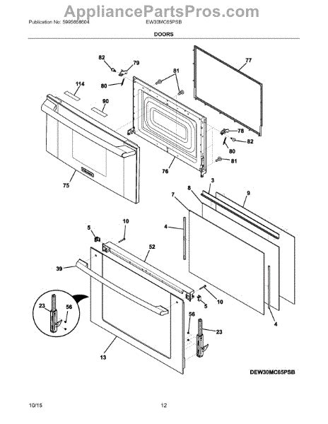 Parts for Electrolux EW30MC65PSB: Doors Parts - AppliancePartsPros.com