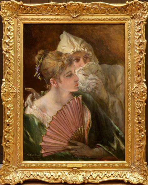 Antiques Atlas - Masquerade - 19th Century French Oil Painting