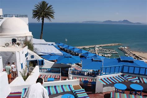 HD wallpaper: tunis, tunisia, sidi-bou-said, sea, color, cafe, port, vacations | Wallpaper Flare