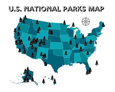 Your Printable U.S. National Parks Map with All 63 Parks (2021)