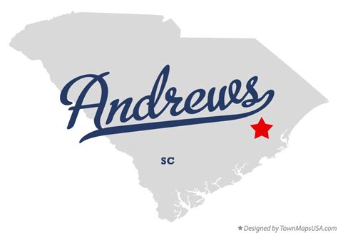 Map of Andrews, SC, South Carolina