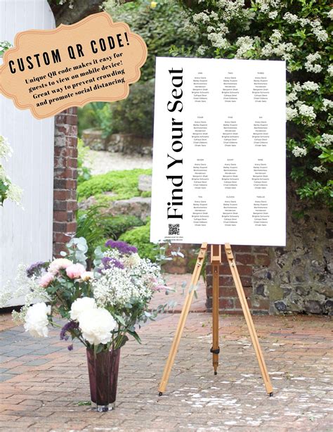 Wedding Reception Seating Chart Sign Reception Seat Chart - Etsy