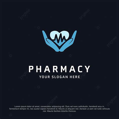 Pharmacy Logo Design With Typography And Dark Background Vector ...