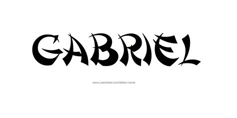 Gabriel Name Tattoo Designs 4C1