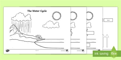 Blank Water Cycle Diagram - Science Resource - Twinkl