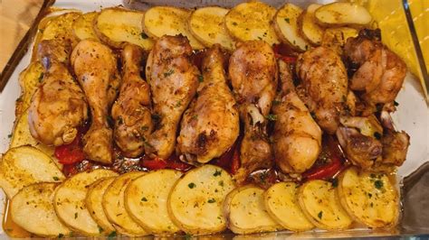 POLLO CON PAPAS AL HORNO | FACIL Y MUY RICO - YouTube