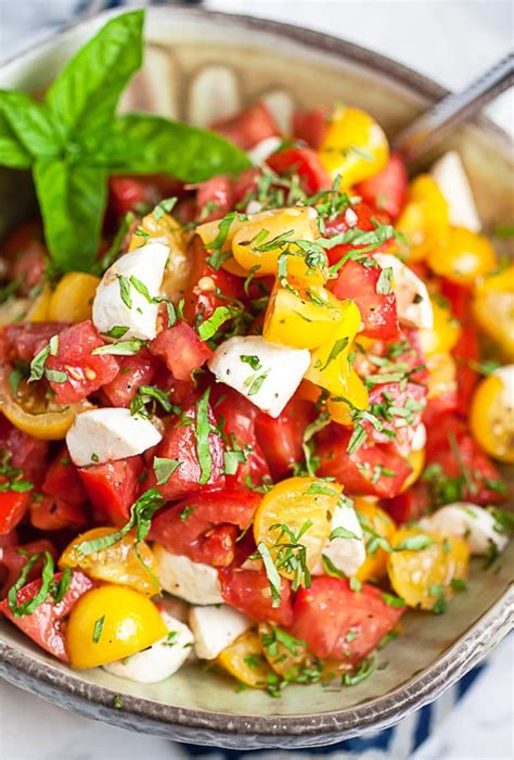 Marinated Tomato Salad with Mozzarella | The Rustic Foodie®