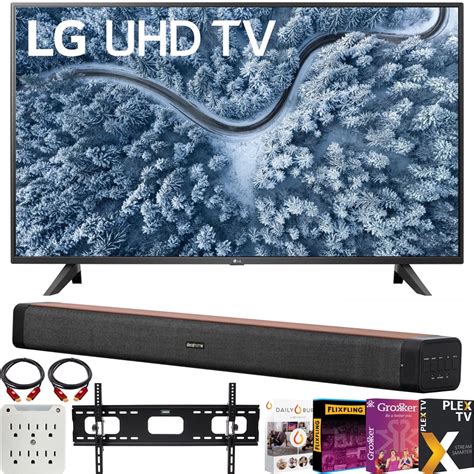 LG 43UP7000PUA 43 inch Series 4K Smart UHD TV 2021 Deco Home 60W 2.0 Channel Soundbar +37"-70 ...