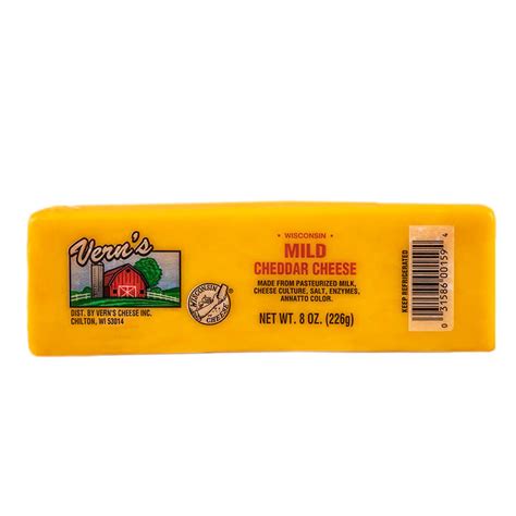 Buy Mild Wisconsin Cheddar Cheese Sticks Online | Vern's Cheese