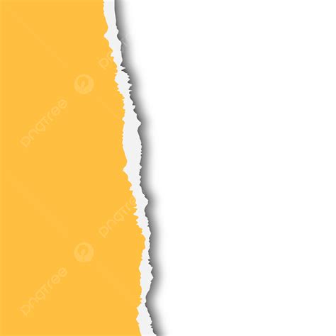 Torn Paper Effect Vector Hd PNG Images, Yellow And White Torn Paper ...