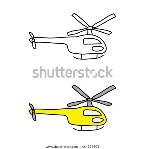 Cartoon Drawing Helicopter Stock Vector (Royalty Free) 1464926306 ...