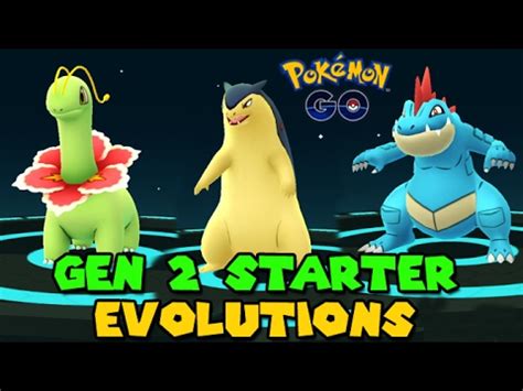 All GEN 2 Starter Evolutions (Pokemon Go GEN 2 Evolution) - YouTube