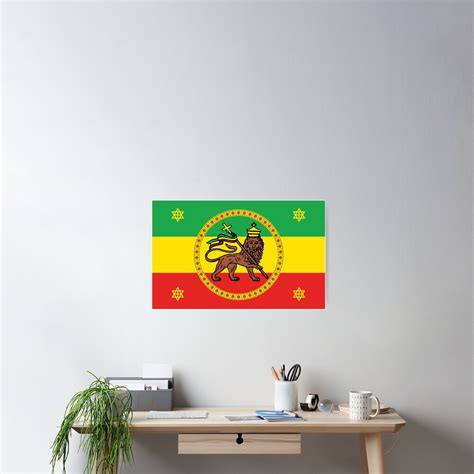 "Lion of Judah Ethiopia Imperial Flag" Poster for Sale by JeromeArt | Redbubble