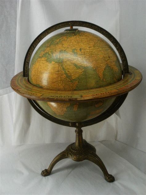 Antique World Globe American Map Company Terrestrial by griffincat