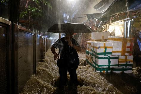 Intense rainfall drenches Hong Kong, causing widespread flooding | CBC News