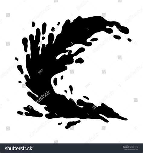 Hand Drawn Silhouette Water Splash Vector Stock Vector (Royalty Free) 1210313110 | Shutterstock