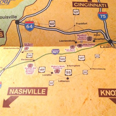 Kentucky Bourbon Trail Map Kentucky Bourbon Trail Map, Vacation ...