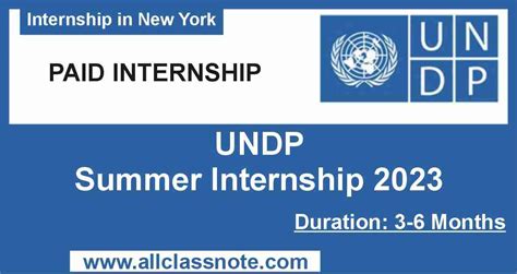 UNDP Summer Internship 2023 (Paid Internship)