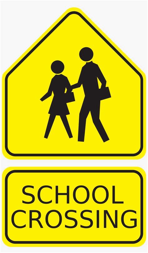 Free School Signs Clipart - School Crossing Road Sign PNG Image ...