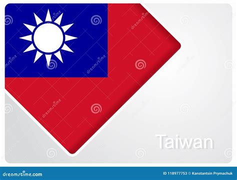 Taiwan Flag Design Background. Vector Illustration. Stock Vector ...