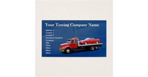 Towing Company Business Card | Zazzle.com