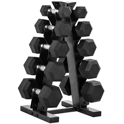 CAP Barbell 150-lb Rubber Hex Dumbbell Weight Set, 5-25 Lbs with Rack, Dumbbells - Amazon Canada