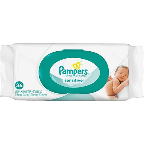 Pampers Sensitive Baby Wipes, Unscented, 6, 36/Pack - Walmart.com - Walmart.com