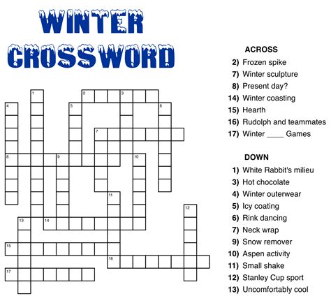 Free Printable Crossword Puzzles Easy - Customize and Print