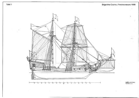 Brigantine Castell Friedrichsburg 1688 ship model plans Best Ship Models