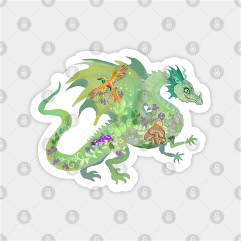 Enchanted Forest Dragon Pattern - Enchanted Forest - Magnet | TeePublic