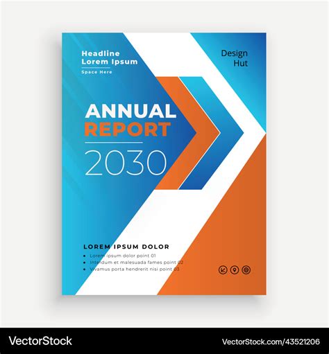 Annual report cover page design templates Vector Image