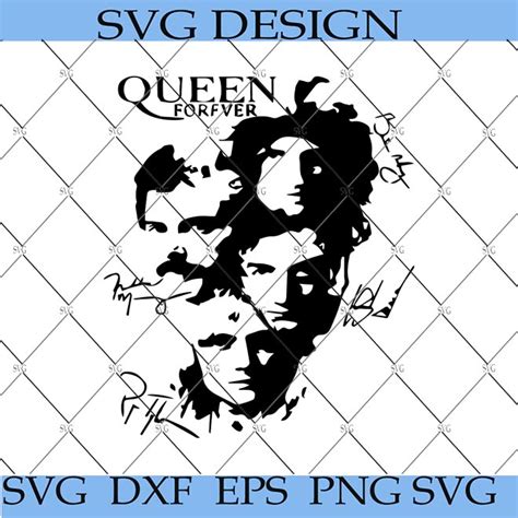 Queen Band SVG, Queen Forever Queen Band All Signatures SVG, band music ...