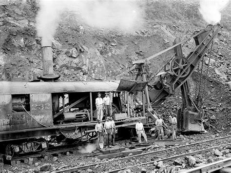 Panama Canal circa 1914 year. Bucyrus Steam Shovel 232. Rare Historical ...